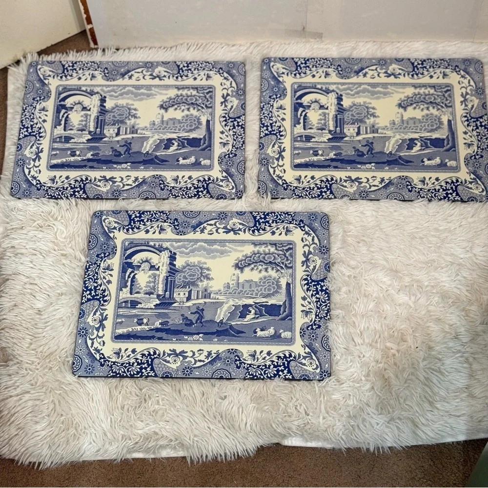 Pimpernel Spode Blue Italian CorkBacked Board Placemats Set of 3